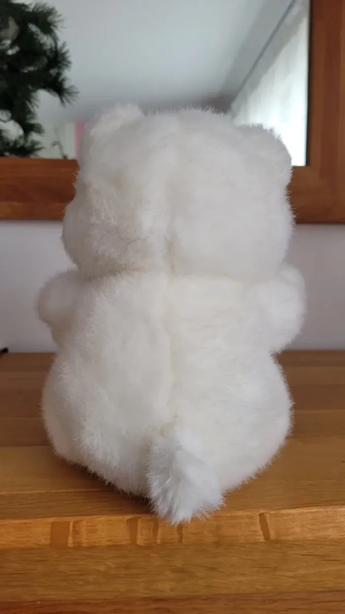 Peluche ours blanc – Comme neuf – 25 cm - photo numéro 3