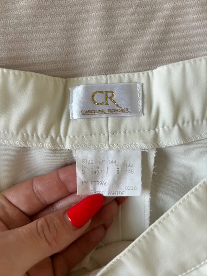 Pantalon droit fluide blanc cassé – Caroline Roulier – Taille 44 - photo numéro 5