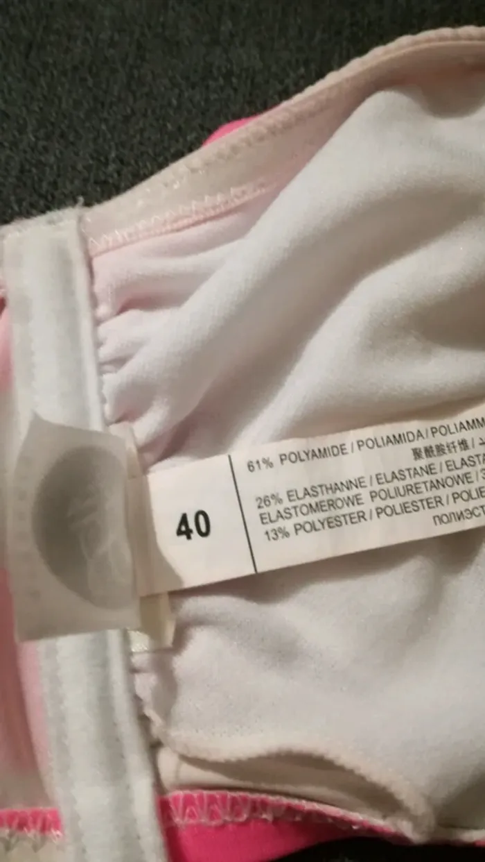 Maillot de bain deux-pièces femme - rose et blanc - photo numéro 4