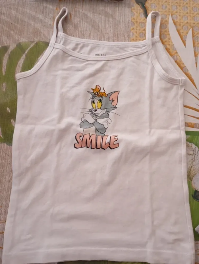 Lot de 10 maillots de corps à petites bretelles Tom et Jerry taille 98/104 - photo numéro 7