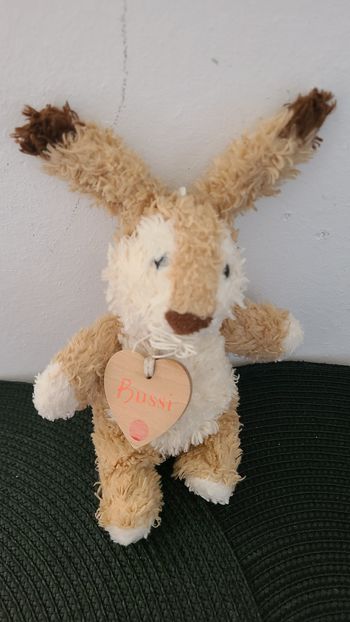 PELUCHE LAPIN écru et marron clair TRUDI