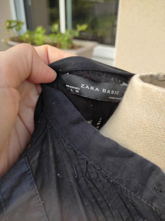 Blouse chemise Zara noir - photo numéro 2