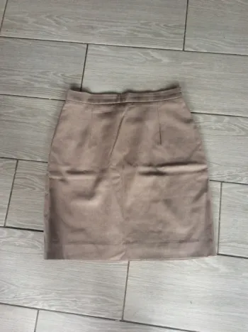 Jupe droite marron