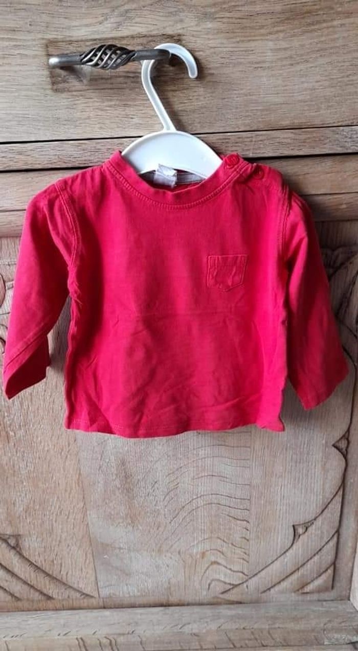 Lot de 5 t-shirts longues manches garçon 74- 9 mois - photo numéro 8