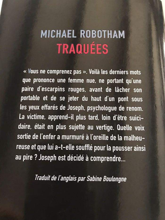 Traquées Michael Robotham - photo numéro 2