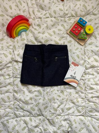 jupe bleu marine à paillettes taille réglable gémo 4 ans