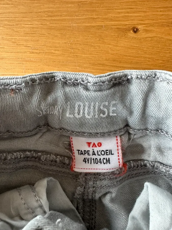 Jeans gris coupe skinny modèle Louise - Taille 4 Ans - photo numéro 8