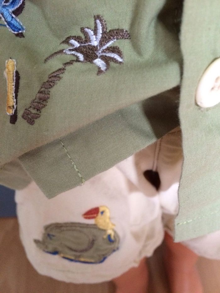 Ensemble bermuda +chemise+casquette - photo numéro 3