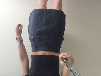 Jupe suédine bleu marine