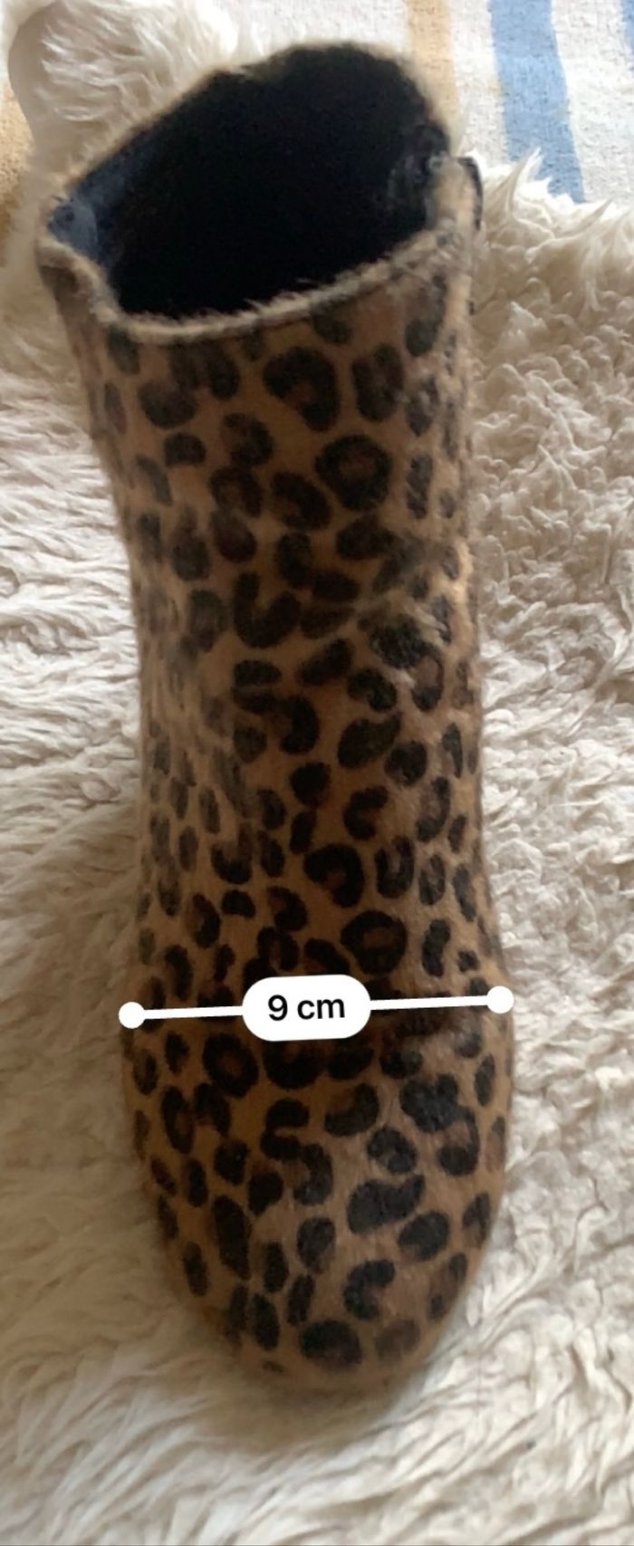 Boots femme marron léopard effet suédine Pimkie Un zip T37 - photo numéro 10