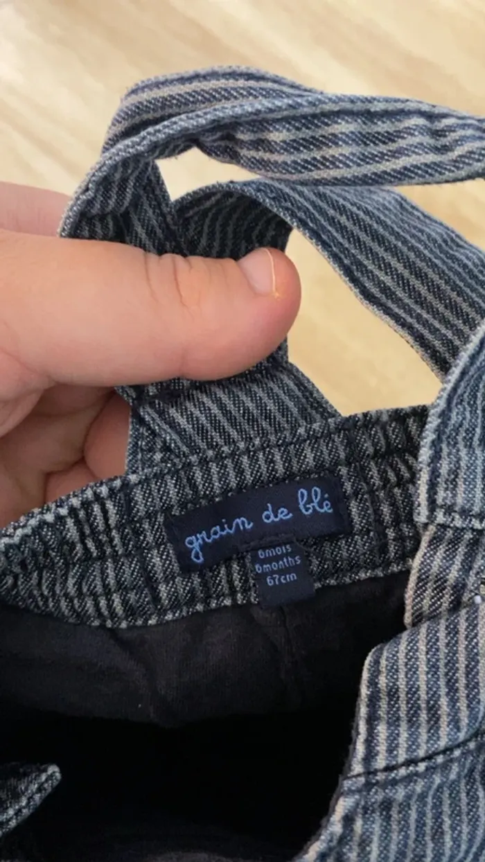Lot de 2 salopettes taille 6 et 9 mois - photo numéro 7