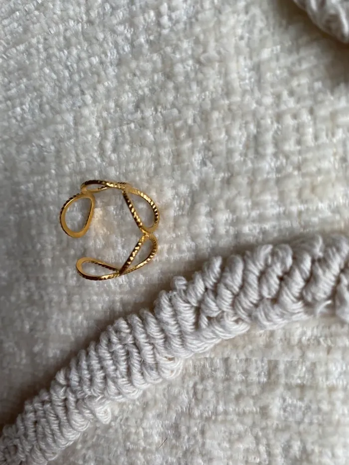 Bague doré ajustable - photo numéro 4