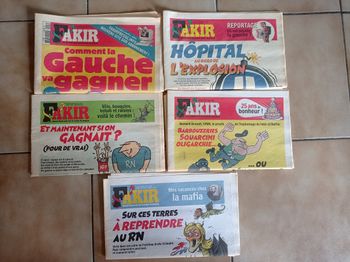 Lot de 5 journaux "Fakir"