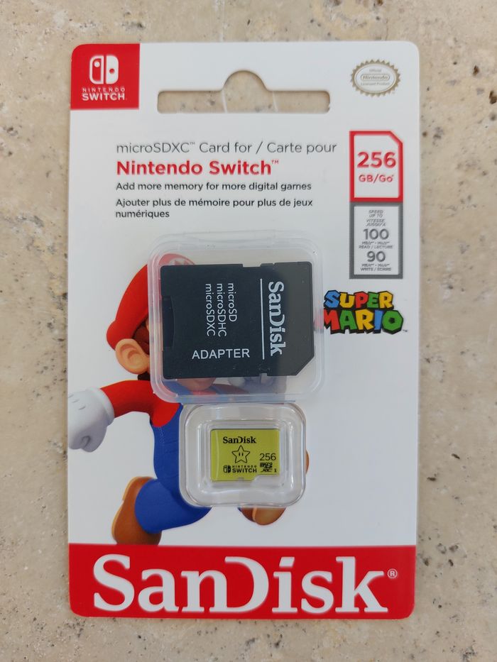 Carte micro SD 256 Go Nintendo Switch NEUVE