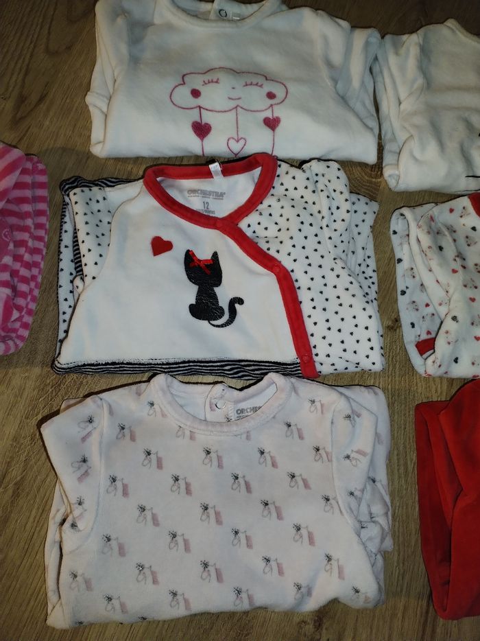 Lot de pyjamas fille 12 mois - photo numéro 3
