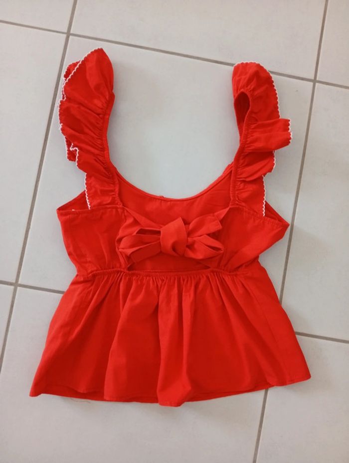 Naf Naf - Débardeur corail taille 34 | nœud dans le dos - photo numéro 2