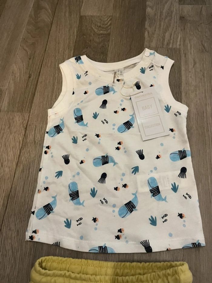 Ensemble short plus tee shirt orchestra taille 12 mois - photo numéro 3