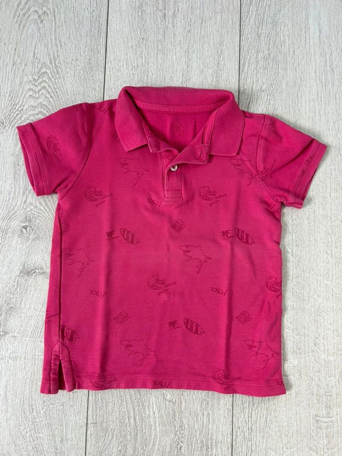 Polo rose garçon Tex 4/5 ans