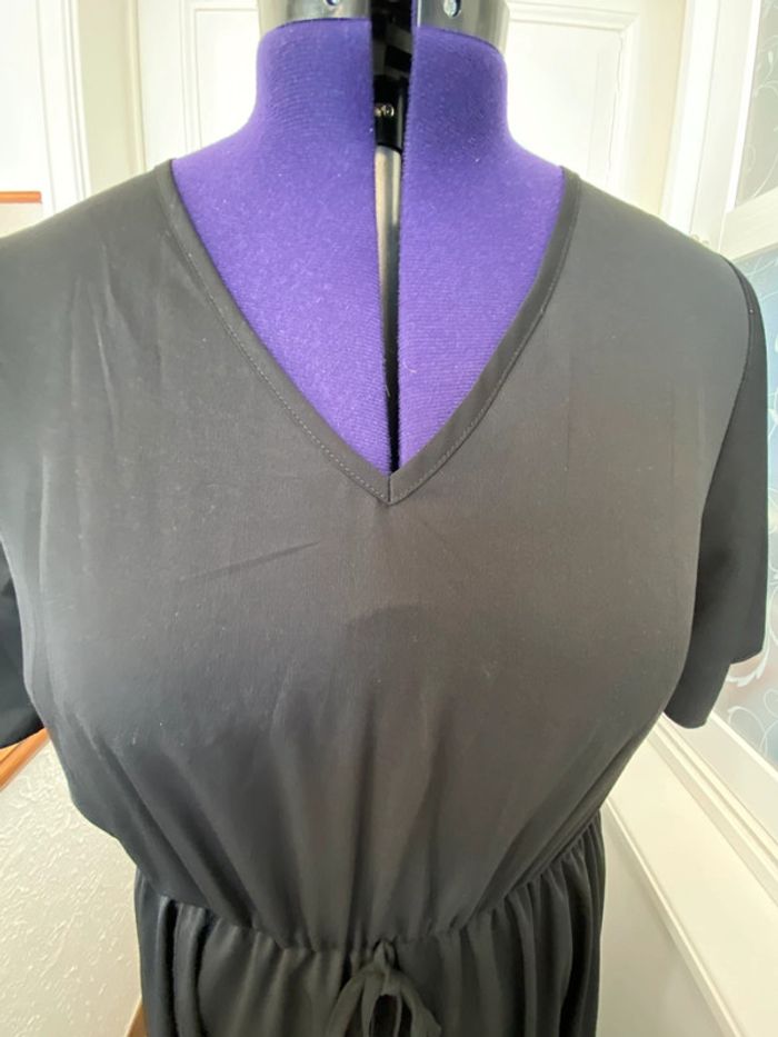 Robe longue noire  manches papillon à nœud Shein curve 0Xl - photo numéro 3