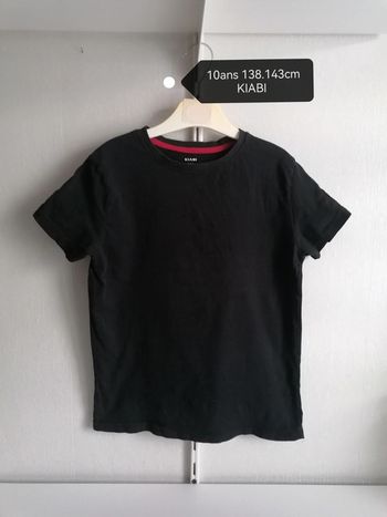 Tee-shirt noir 10ans 138.143cm Kiabi