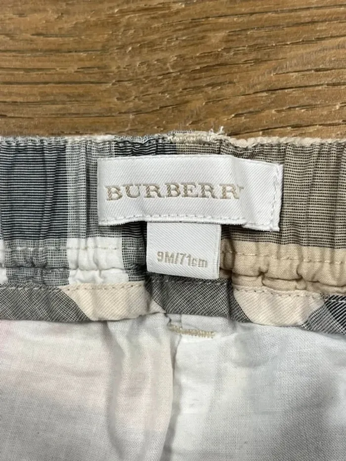 Pantalon bébé crème/beige Burberry - photo numéro 2