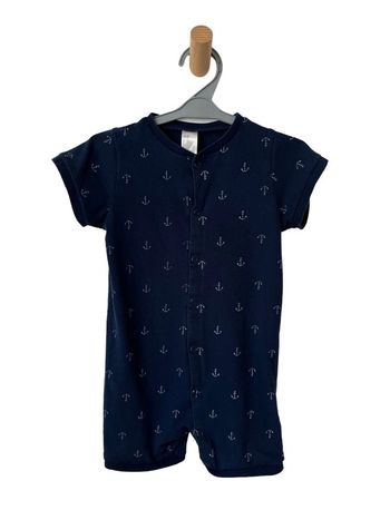 Combinaison courte bleu marine ancres - H&M 92cm (2-3ans)