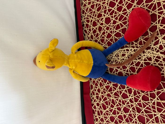 Doudou chien rouge bleu Commandant Ouaf MOULIN ROTY - photo numéro 2