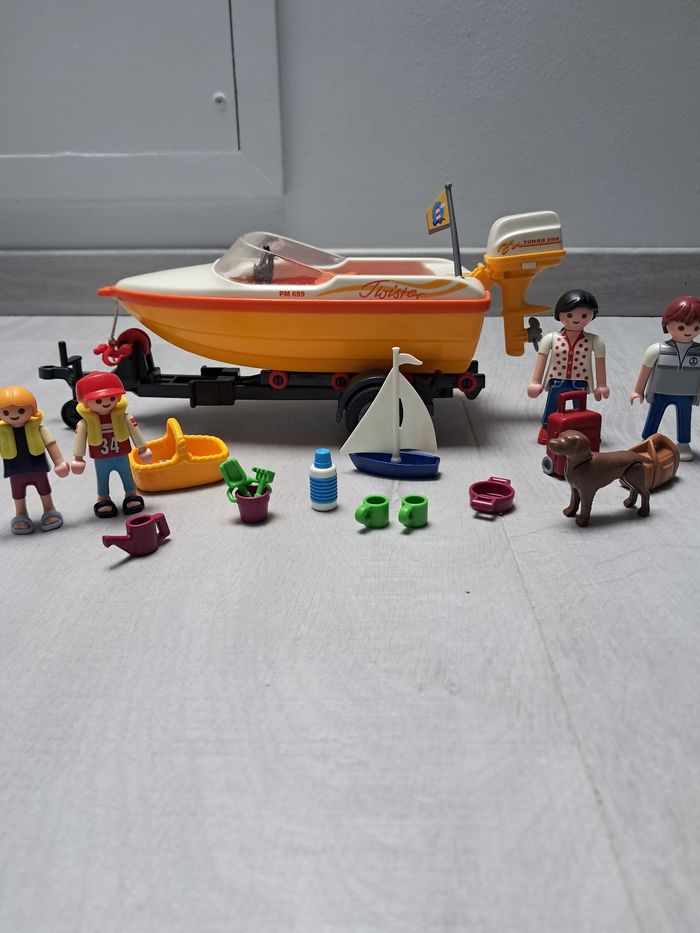Playmobil remorque + bateau
