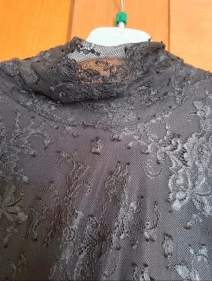 Robe zara noir dentelle édition limitée Zara collection taille L - photo numéro 4