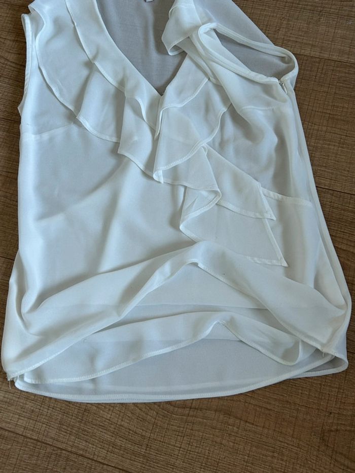 Blouse blanche sans manches Morgan taille 34 jamais portée - photo numéro 16
