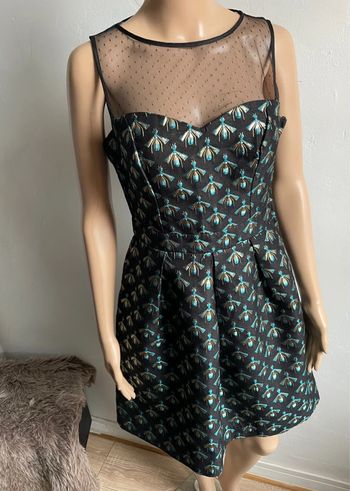 👗 Robe Naf Naf Noire et Dorée Brocart - Taille 36 🐝
