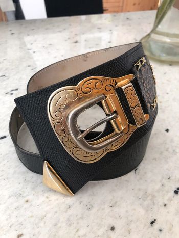 Ceinture asymétrique noire vintage