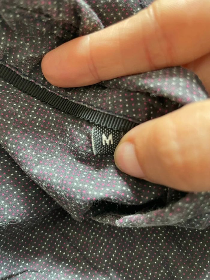 Chemise à manches longues noir à pois multicolore coupe slim Kaporal taille M - photo numéro 7