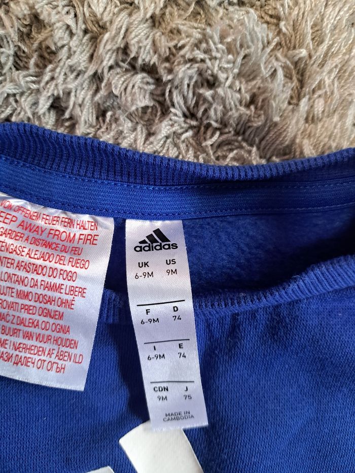 Sweat Adidas bébé garçon 6-9 mois - photo numéro 2
