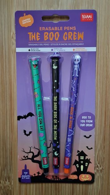 Legami Halloween 2025 The Boo Crew 1 Set Neuf Scellé Zombie +Squelette + Chat Noir Meow