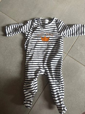 Pyjama rayé petit prince de mon cœur