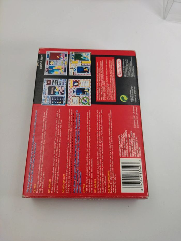 Tetris & Dr Mario / Super Nintendo snes / pal / fr / fah complet - photo numéro 7