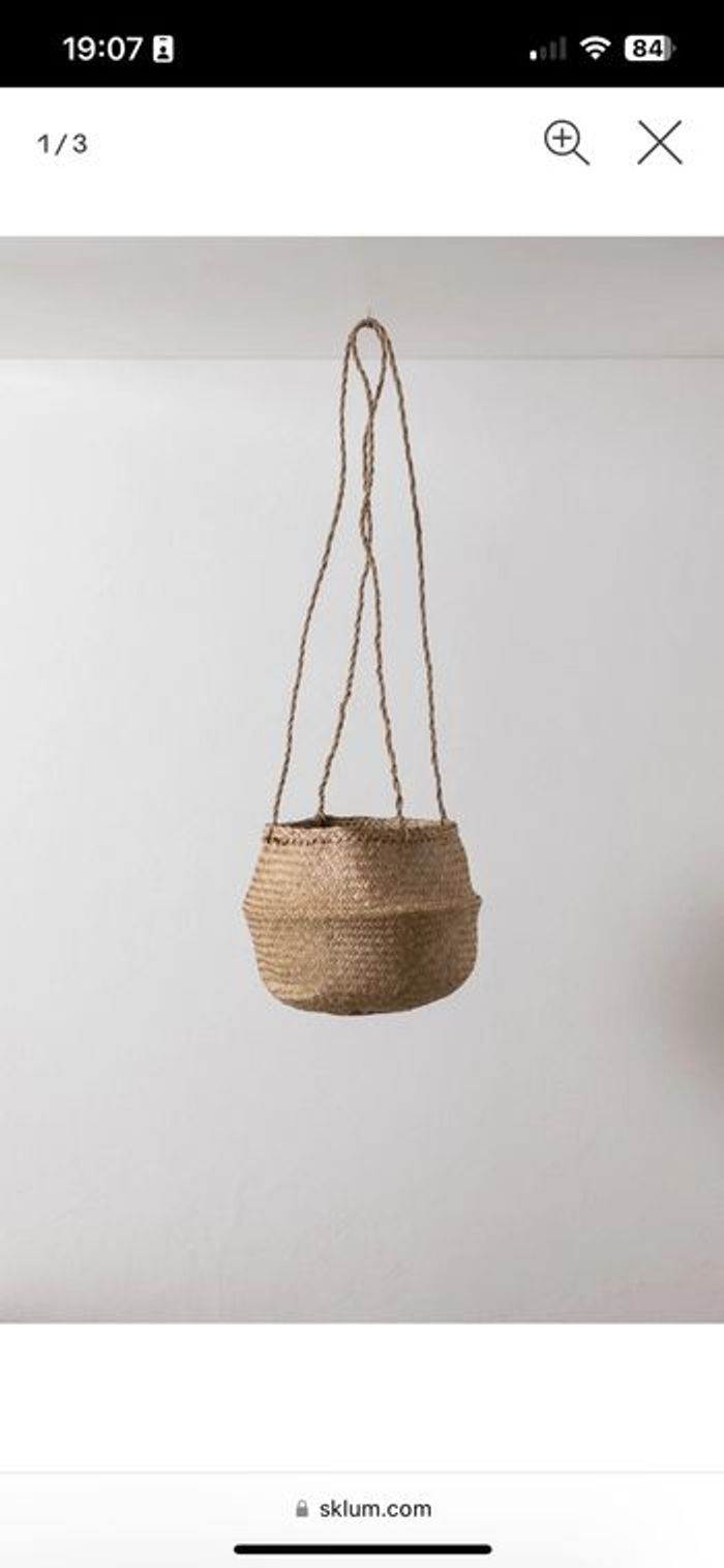 jardinières en jonc tissé à la main Ø35 x 32 cm - photo numéro 2