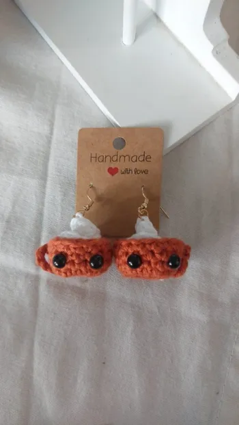 boucles d'oreilles pumpkin spice latte