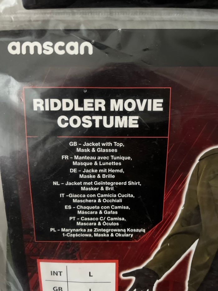 Déguisement the Riddler de Batman taille 48/50 - photo numéro 3