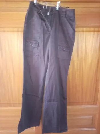 Pantalon cargo marron chocolat