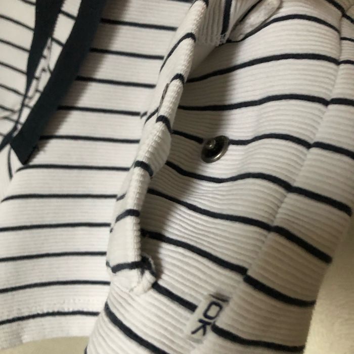 Short jersey blanc rayé marine 3 ans Okaidi - photo numéro 2