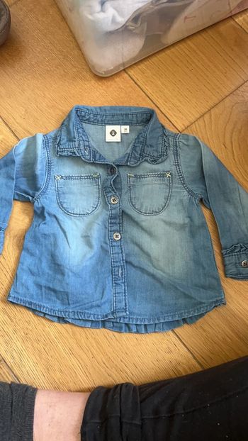 Chemise en jean fille 3 mois