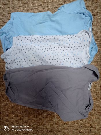 Lot de 3 bodys manches longues mots d'enfants