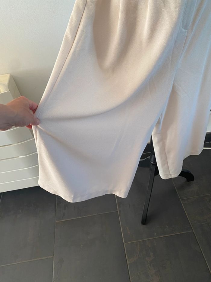 Pantalon jambe large crème Atmosphere taille 40 - photo numéro 4