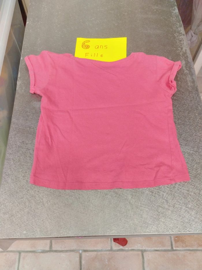 Tee-shirt manches courtes 6 ans fille FPC rose - photo numéro 4