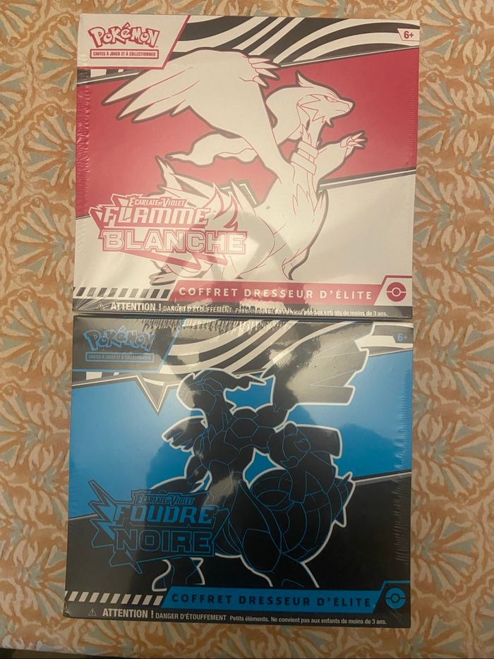 Lot ETB Pokemon flamme blanche + foudre noire scellé