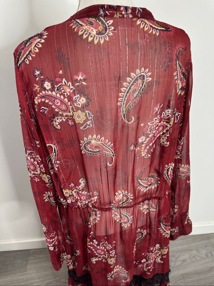 Robe longue paisley bordeaux dorée Bodyflirt T50 5XL - photo numéro 6