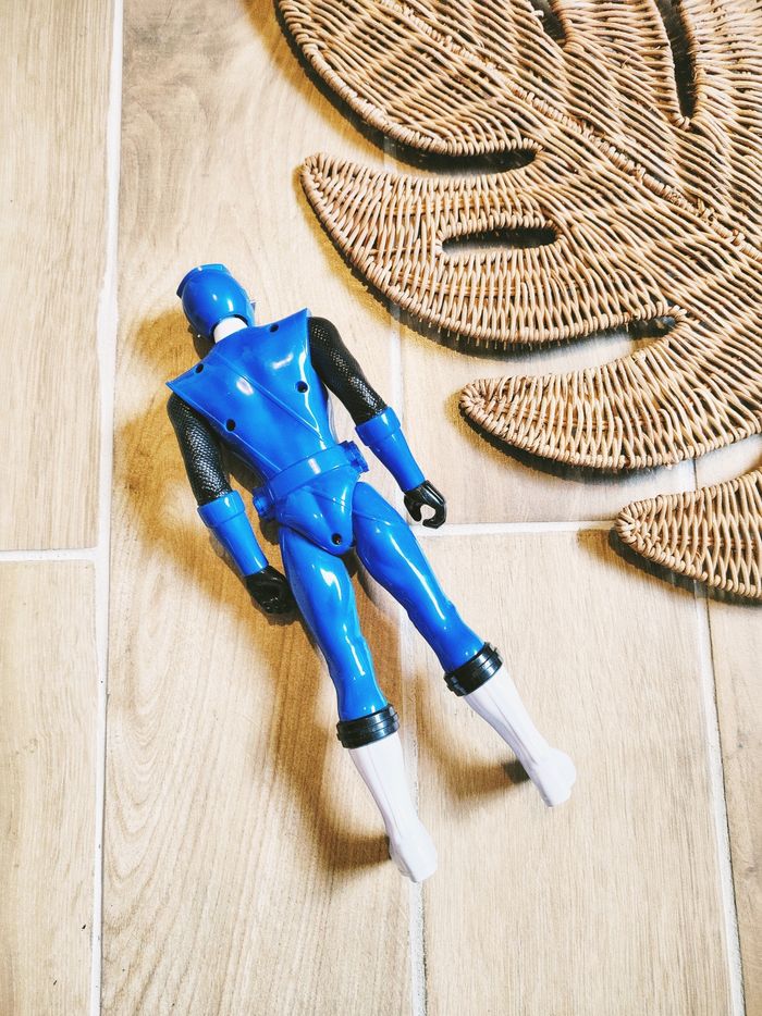 🙅 Power rangers ninja steel grande figurine du ranger bleu marque Bandai - photo numéro 3