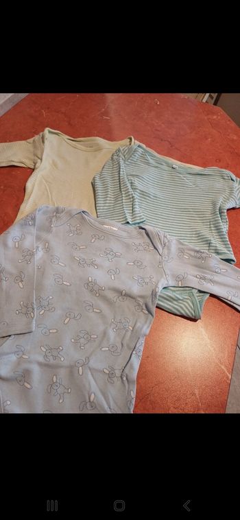 Lot de 3 bodies bébé taille 12 mois